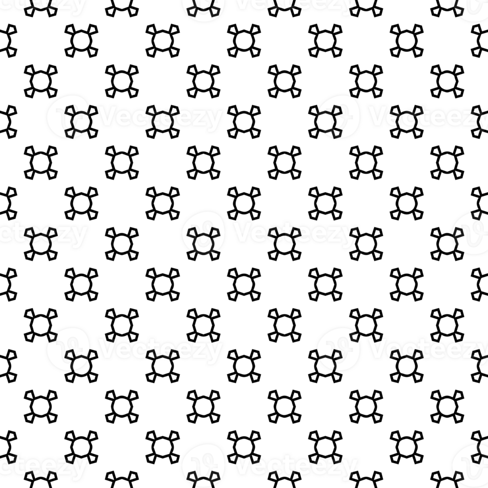 Black seamless abstract pattern. Overlay for background and backdrop. Ornamental design. PNG graphic illustration with transparent background.