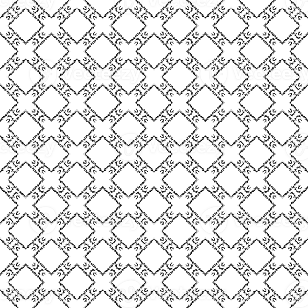 Black seamless abstract pattern. Overlay for background and backdrop. Ornamental design. PNG graphic illustration with transparent background.