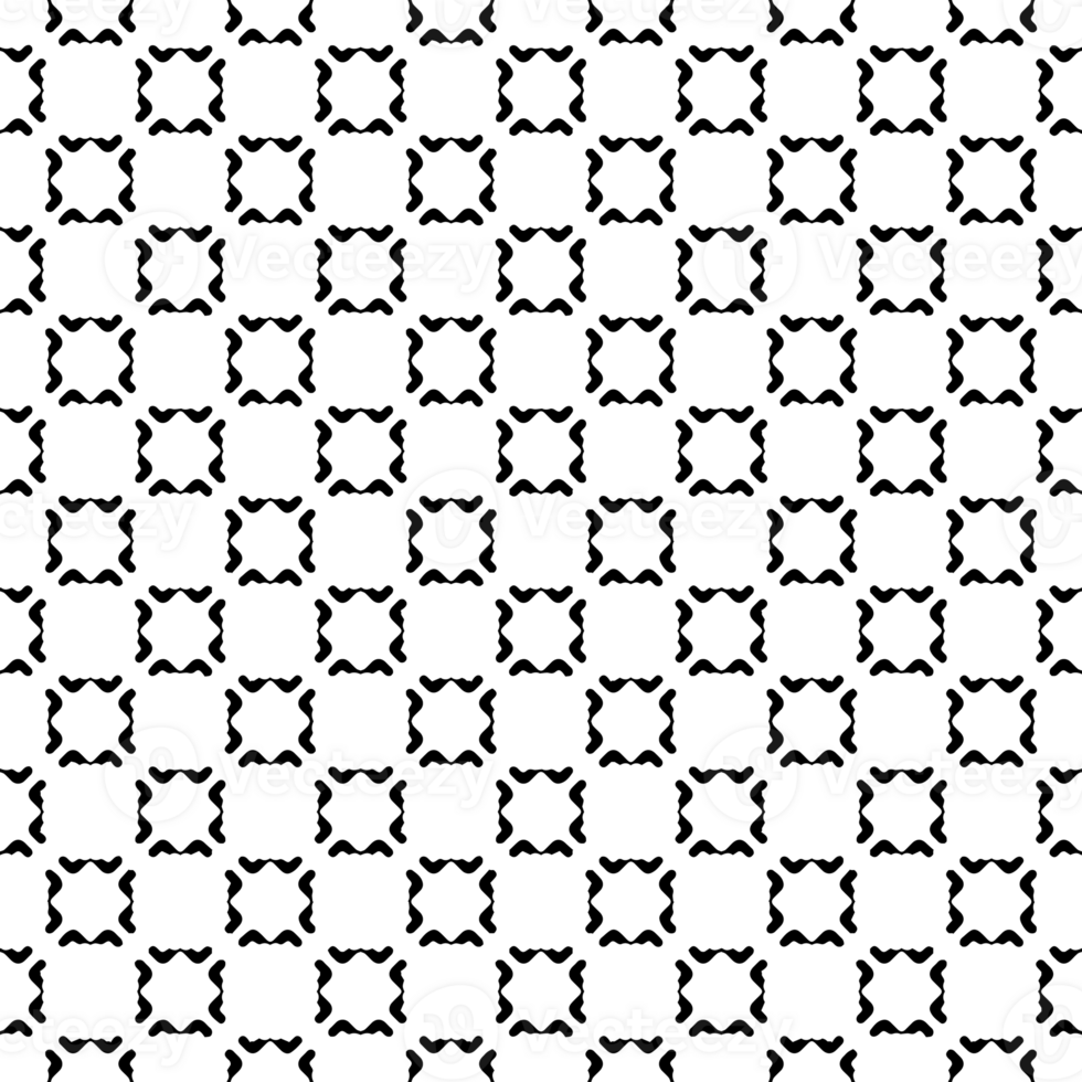 Black seamless abstract pattern. Overlay for background and backdrop. Ornamental design. PNG graphic illustration with transparent background.
