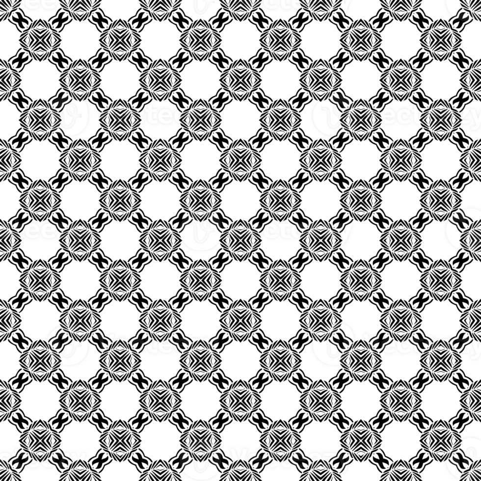 Black seamless abstract pattern. Overlay for background and backdrop. Ornamental design. PNG graphic illustration with transparent background.