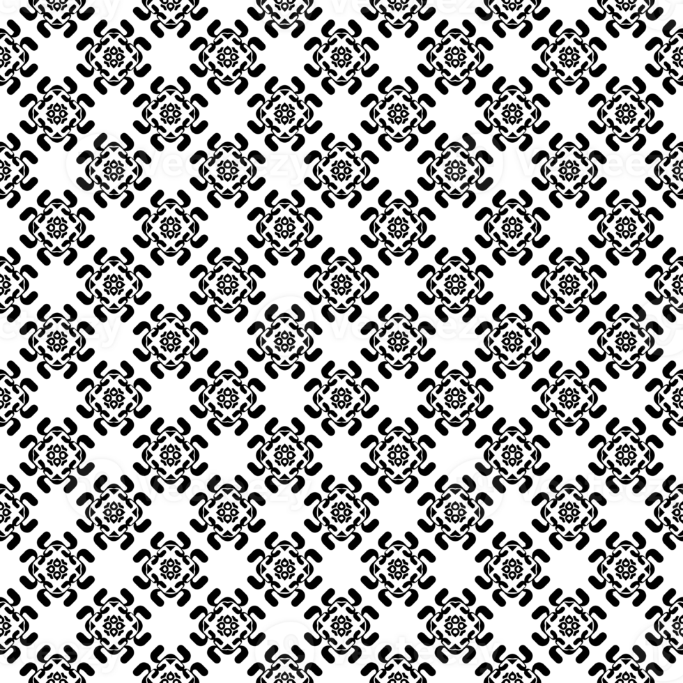 Black seamless abstract pattern. Overlay for background and backdrop. Ornamental design. PNG graphic illustration with transparent background.