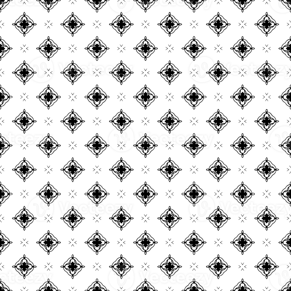 Black seamless abstract pattern. Overlay for background and backdrop. Ornamental design. PNG graphic illustration with transparent background.