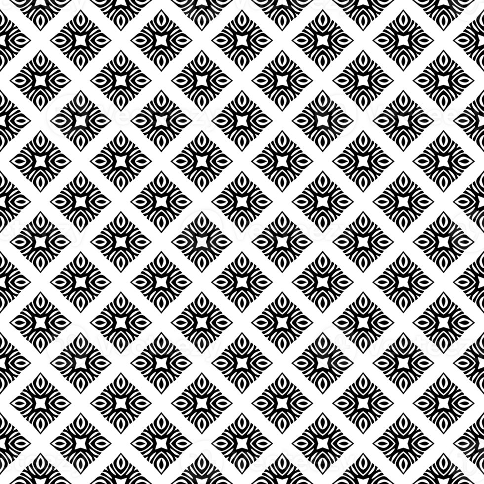 Black seamless abstract pattern. Overlay for background and backdrop. Ornamental design. PNG graphic illustration with transparent background.
