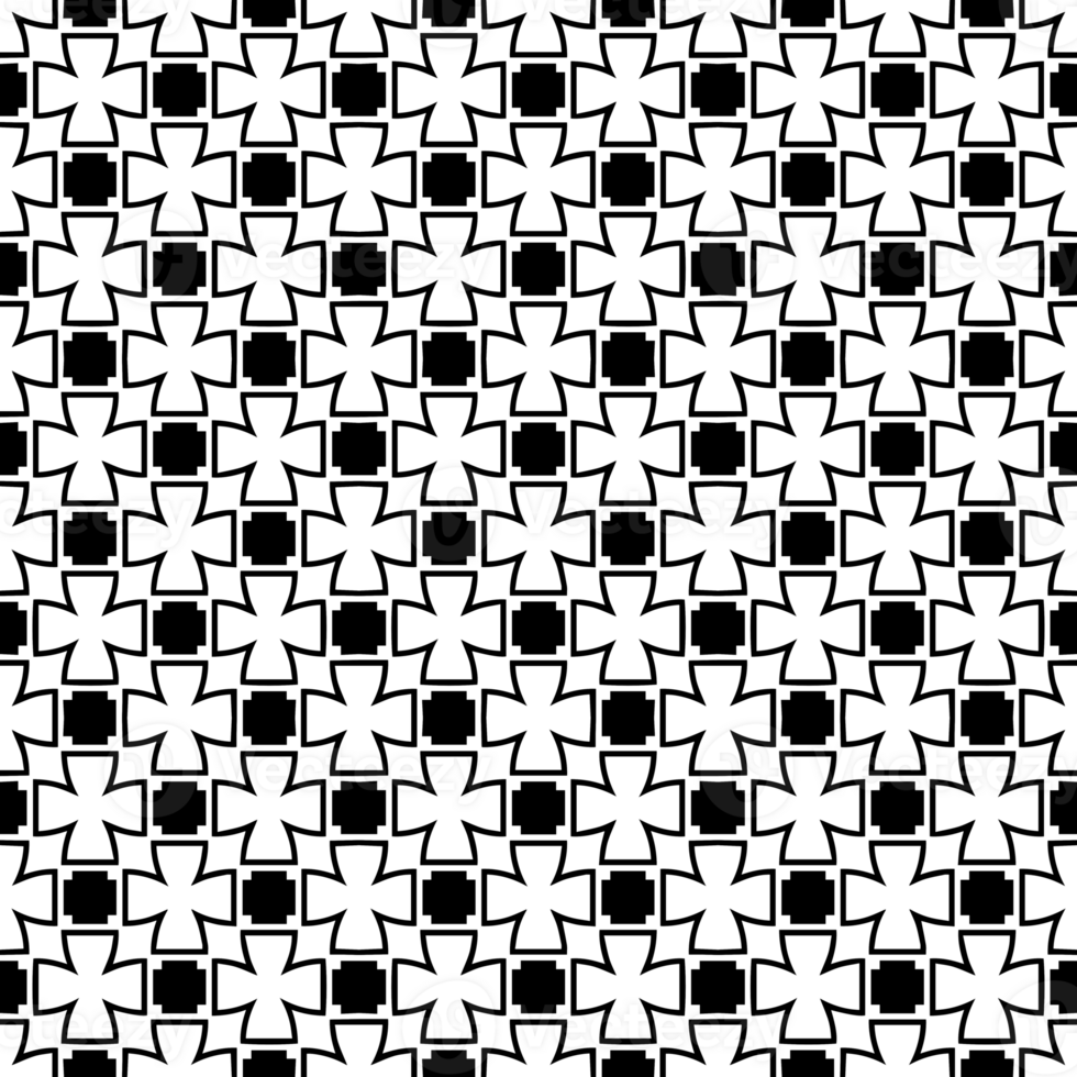 Black seamless abstract pattern. Overlay for background and backdrop. Ornamental design. PNG graphic illustration with transparent background.