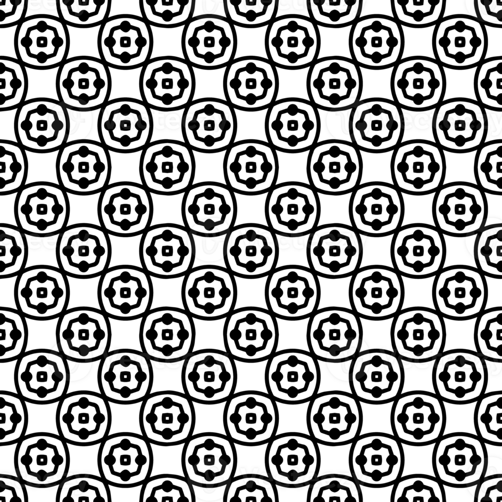 Black seamless abstract pattern. Overlay for background and backdrop. Ornamental design. PNG graphic illustration with transparent background.