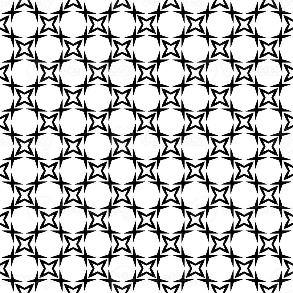 Black seamless abstract pattern. Overlay for background and backdrop. Ornamental design. PNG graphic illustration with transparent background.