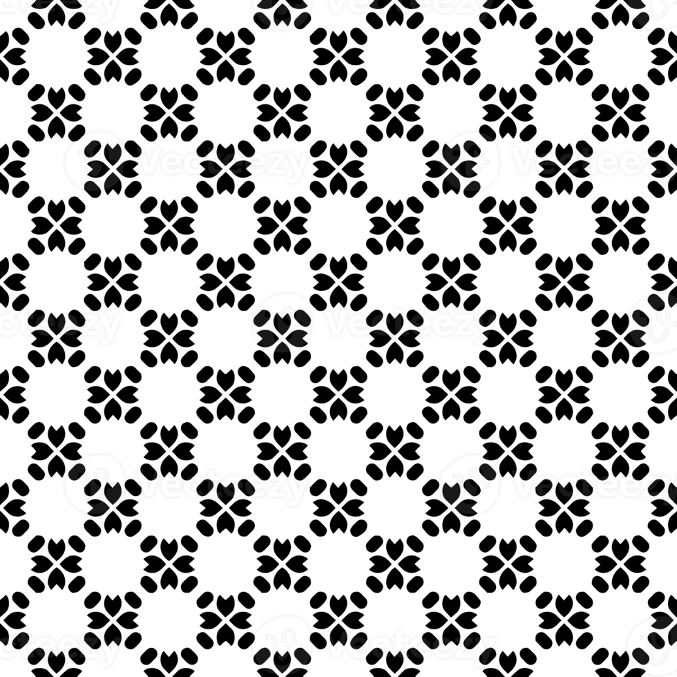 Black seamless abstract pattern. Overlay for background and backdrop. Ornamental design. PNG graphic illustration with transparent background.