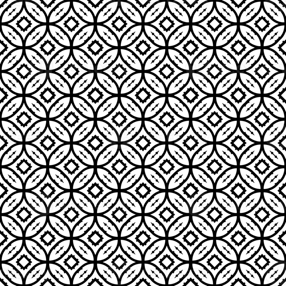 Black seamless abstract pattern. Overlay for background and backdrop. Ornamental design. PNG graphic illustration with transparent background.