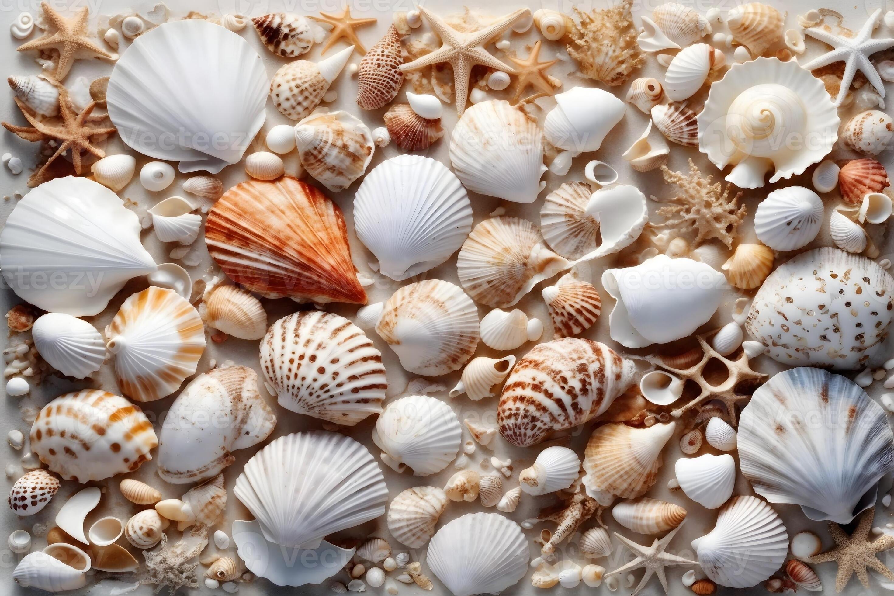 White Seashell Wallpaper, Seashell Background, Seashell Wallpaper
