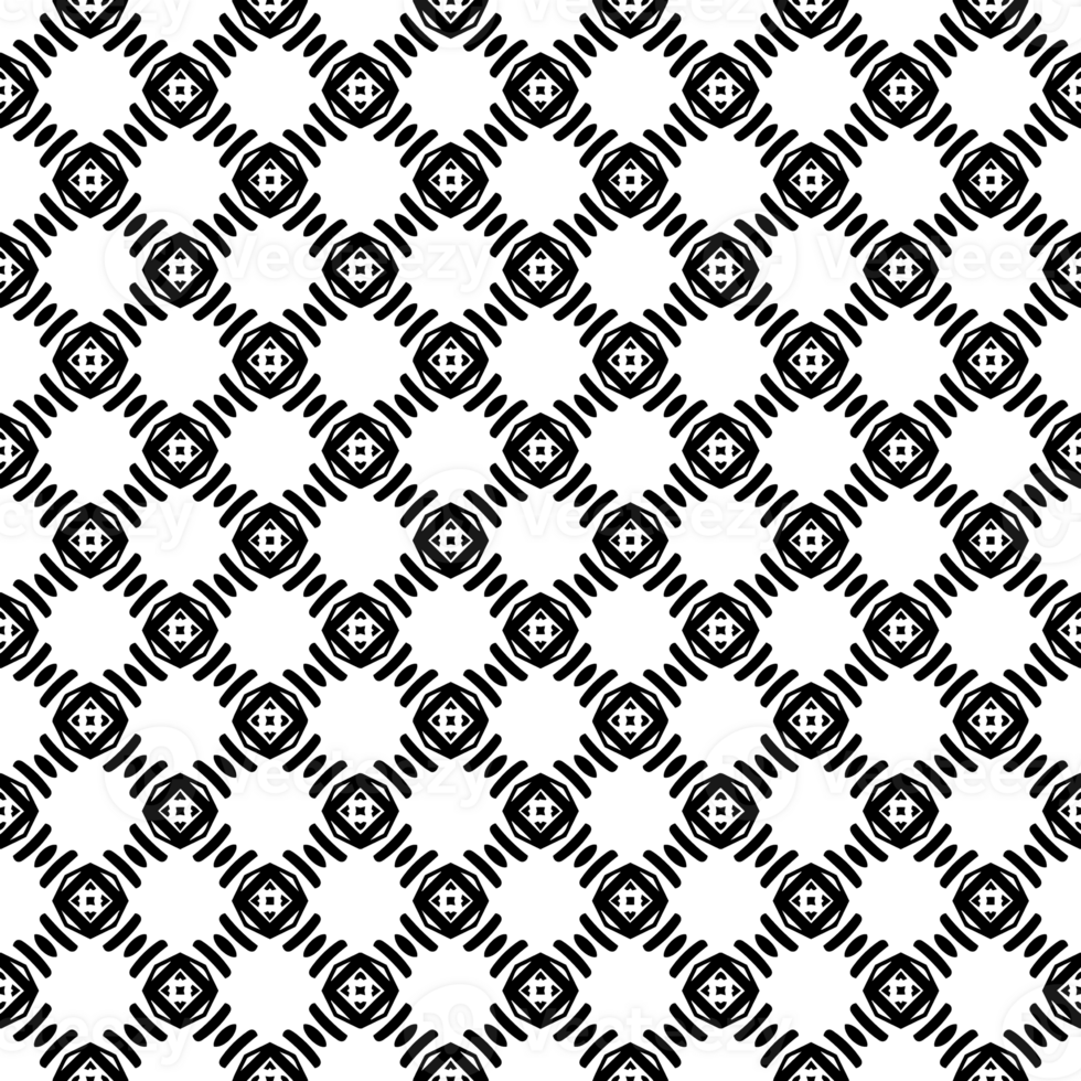 Black seamless abstract pattern. Overlay for background and backdrop. Ornamental design. PNG graphic illustration with transparent background.