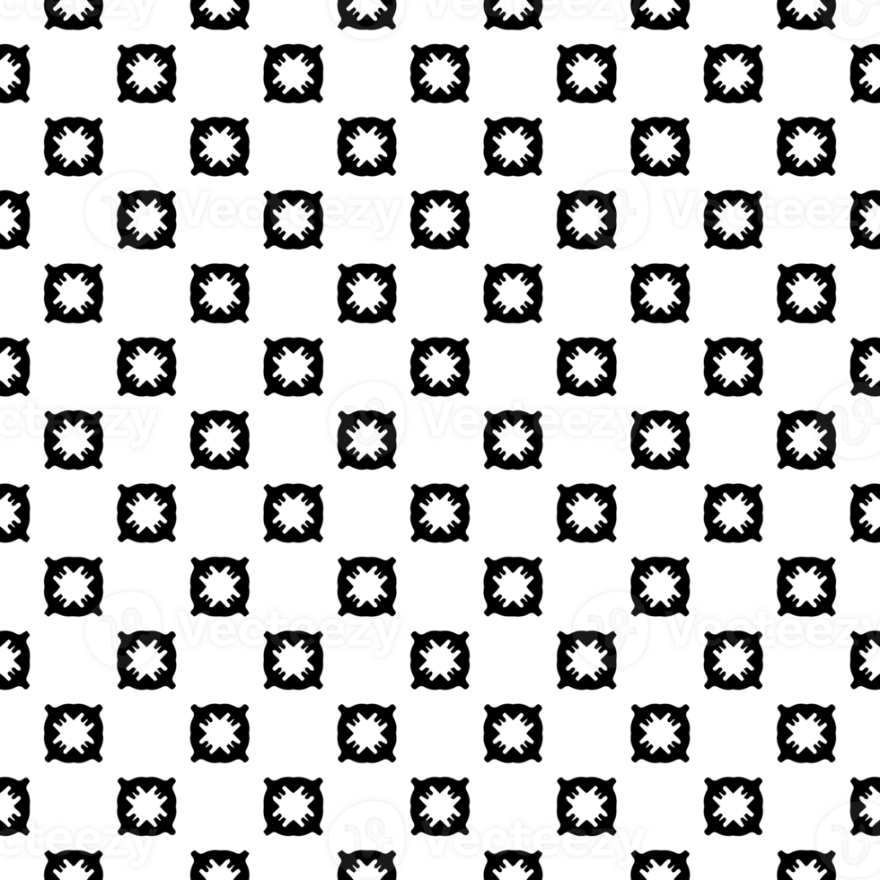 Black seamless abstract pattern. Overlay for background and backdrop. Ornamental design. PNG graphic illustration with transparent background.