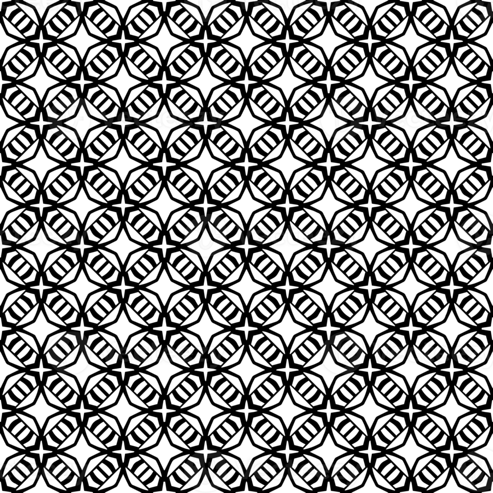 Black seamless abstract pattern. Overlay for background and backdrop. Ornamental design. PNG graphic illustration with transparent background.