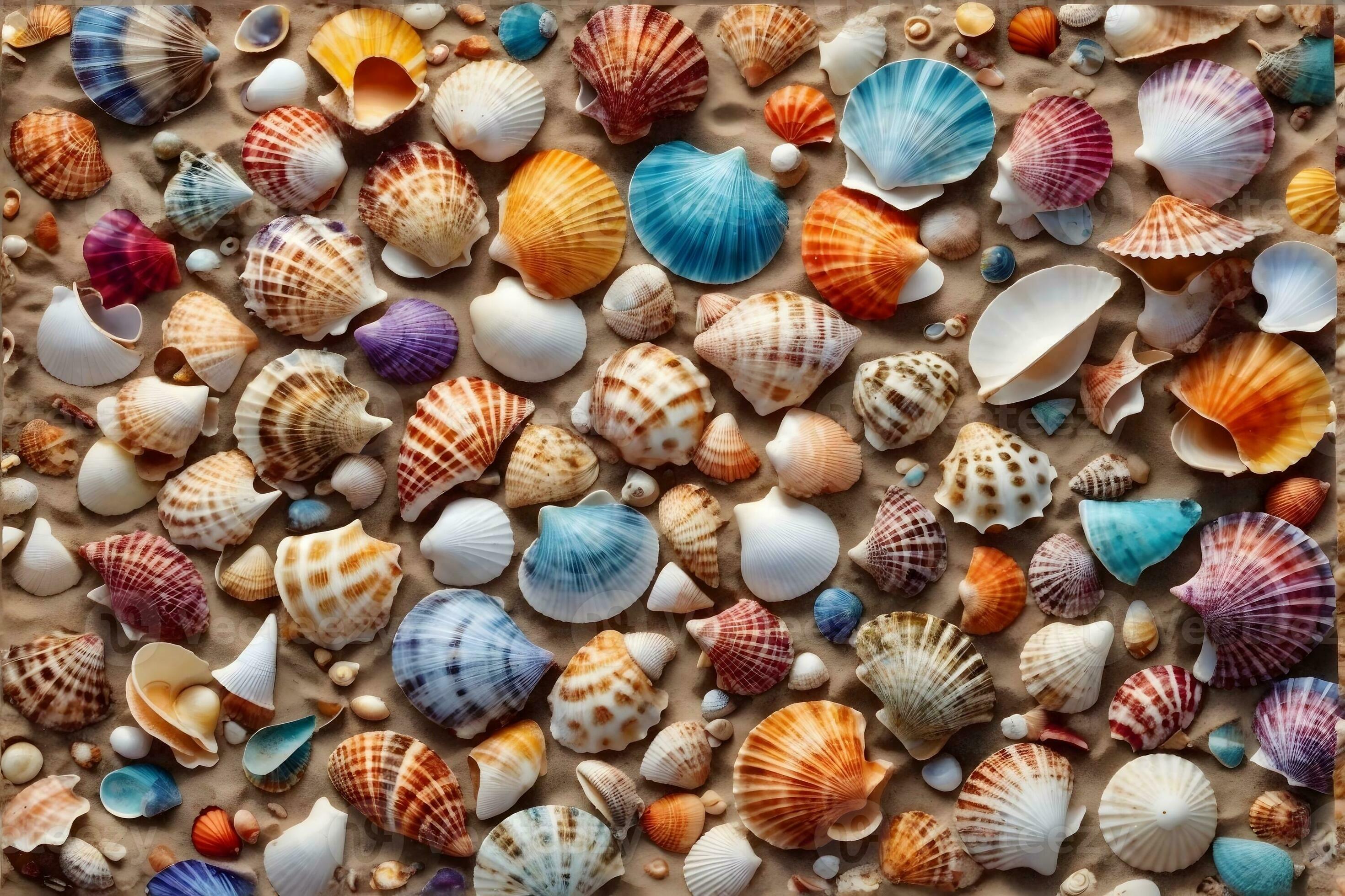 Seashell Wallpaper, Seashell Background, Seashell on Beach Sand, AI  Generative 33346158 Stock Photo at Vecteezy