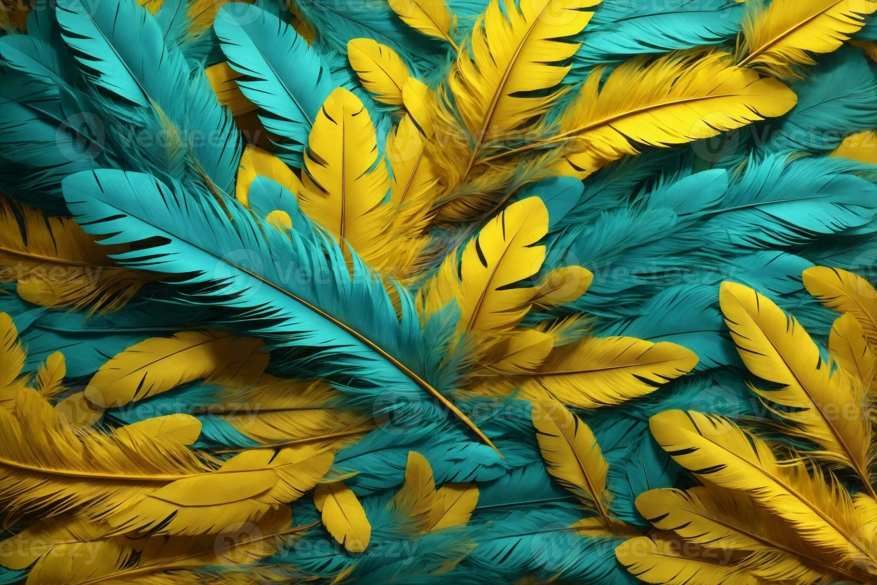 Fluffy Background Yellow Feathers Stock Photo, Picture and Royalty Free  Image. Image 26615588.