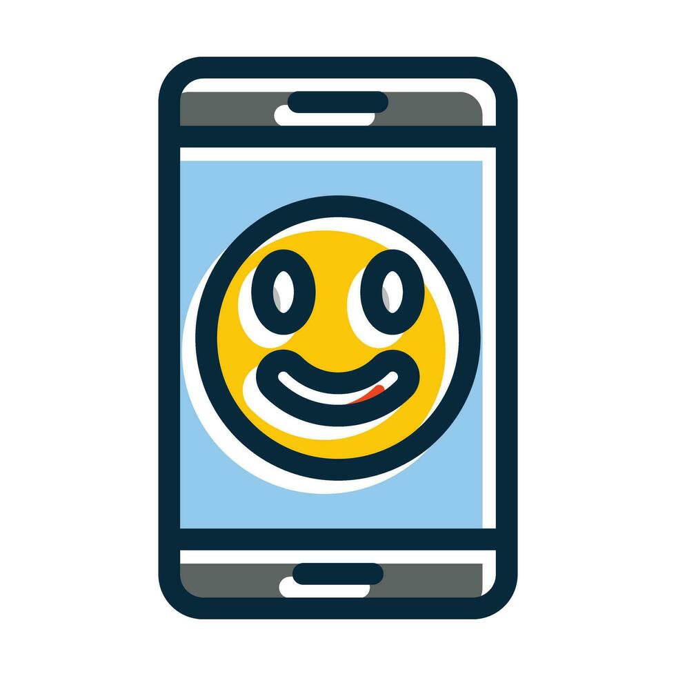 Satisfaction Vector Thick Line Filled Dark Colors