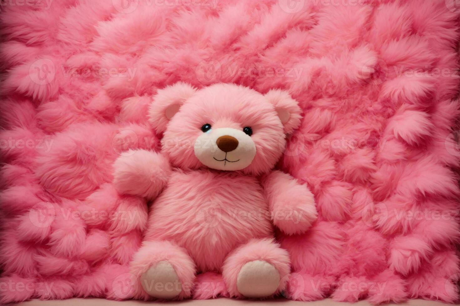 Pink Fluffy Teddy Bear background, Fluffy Teddy Bear Background, Teddy Bear Background, Teddy Bear Wallpaper, AI Generative photo