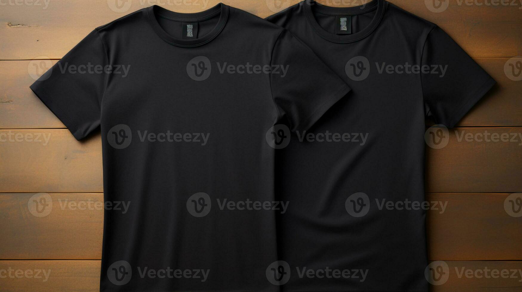 Photo black tshirts with copy space mockup Generative AI