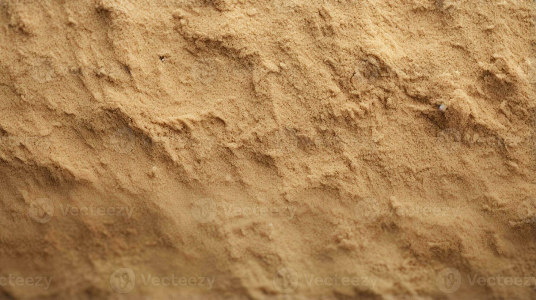 Top view of sandy beach. Background with copy space and visible sand texture Generative AI photo