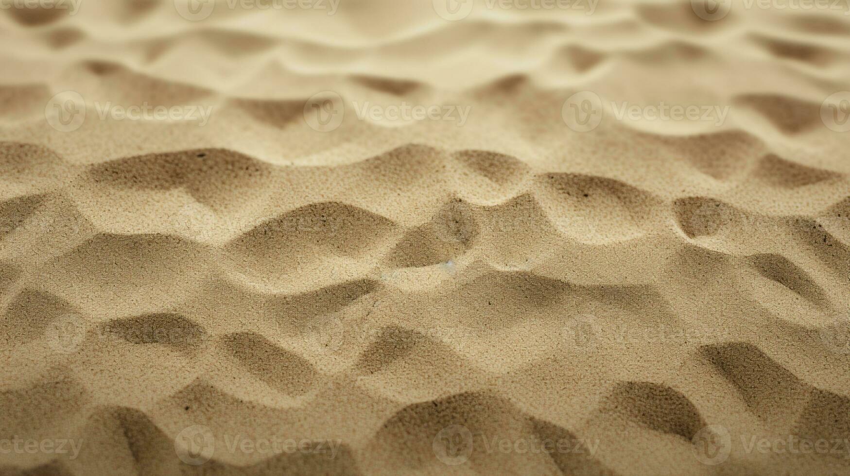 Top view of sandy beach. Background with copy space and visible sand texture Generative AI photo