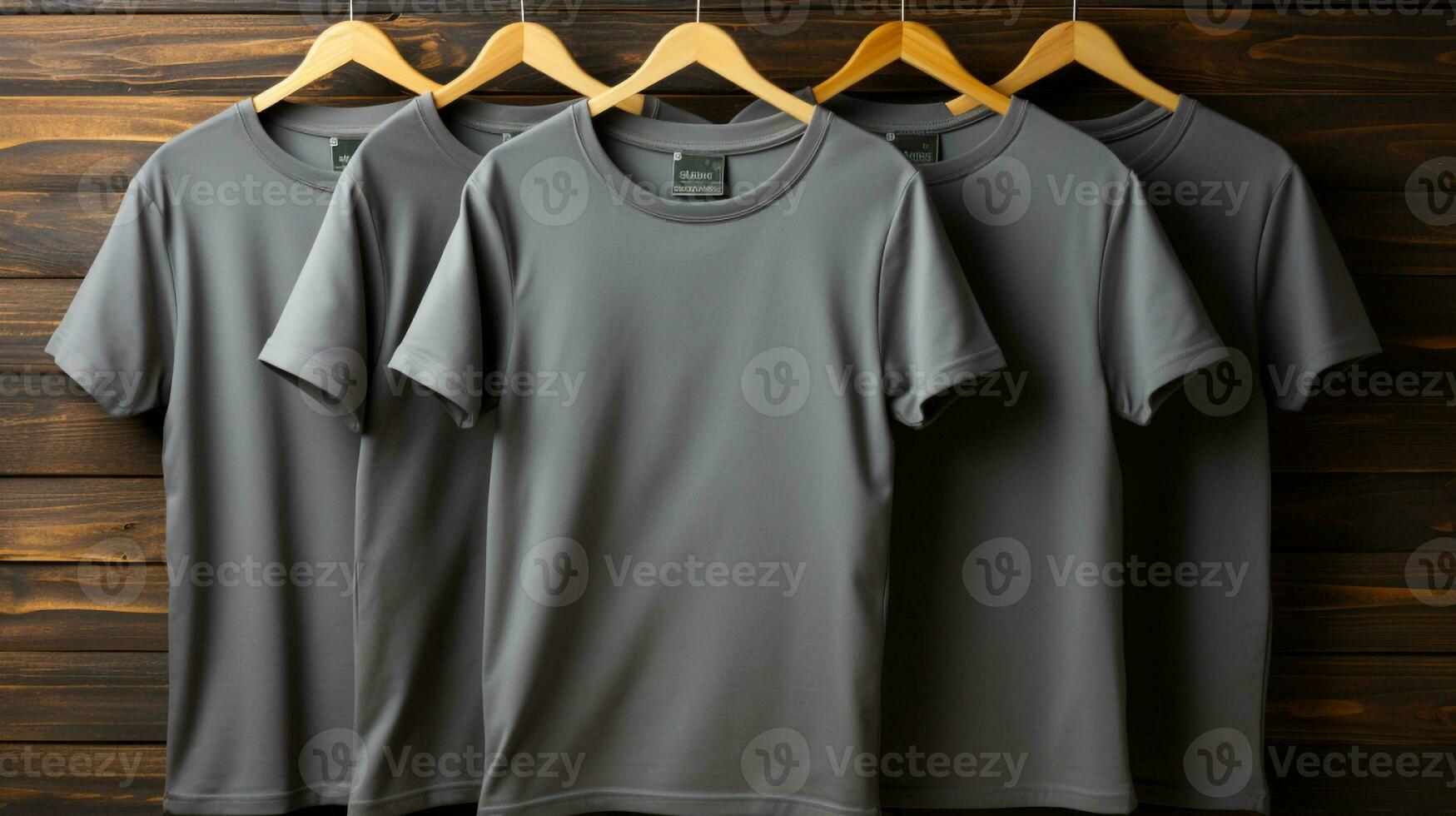 Photo gray tshirts with copy space mockup Generative AI