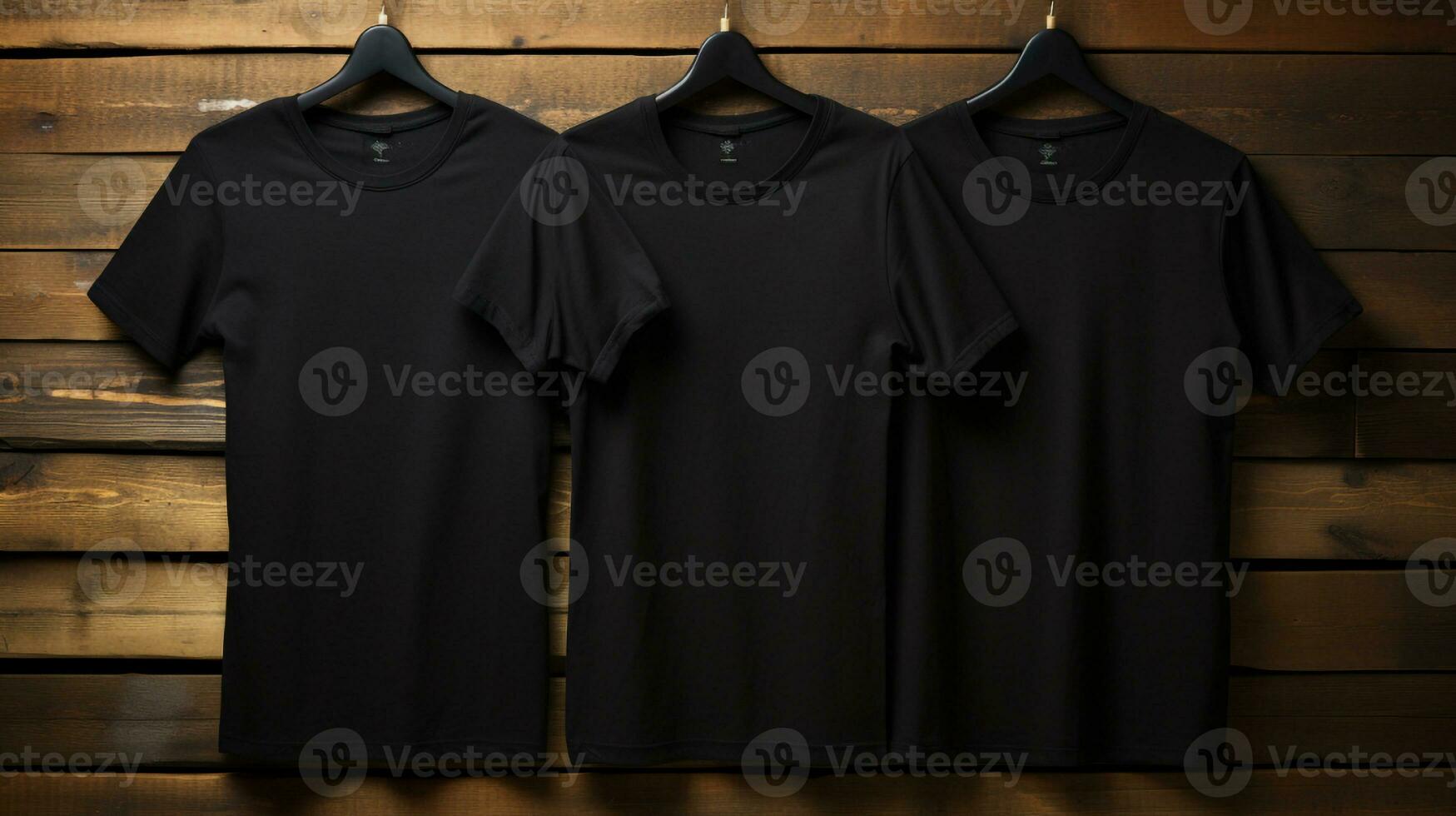 Photo black tshirts with copy space mockup Generative AI