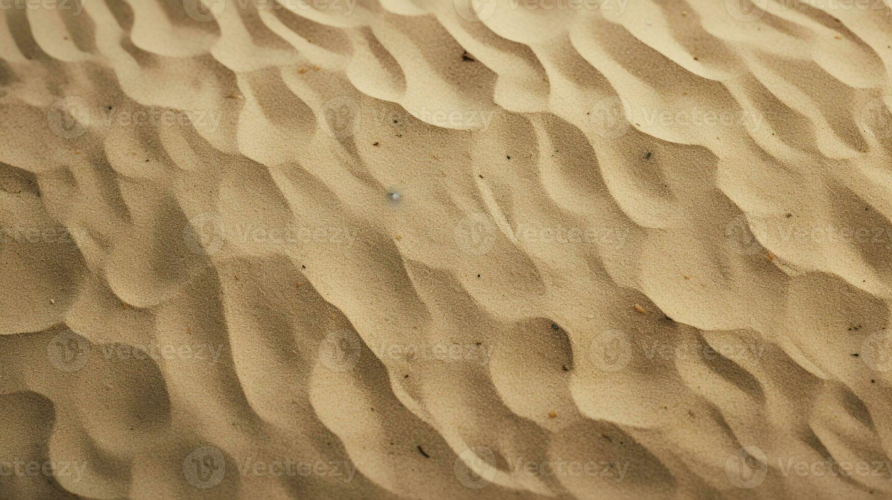 parte superior ver de arenoso playa. antecedentes con Copiar espacio y visible arena textura generativo ai foto