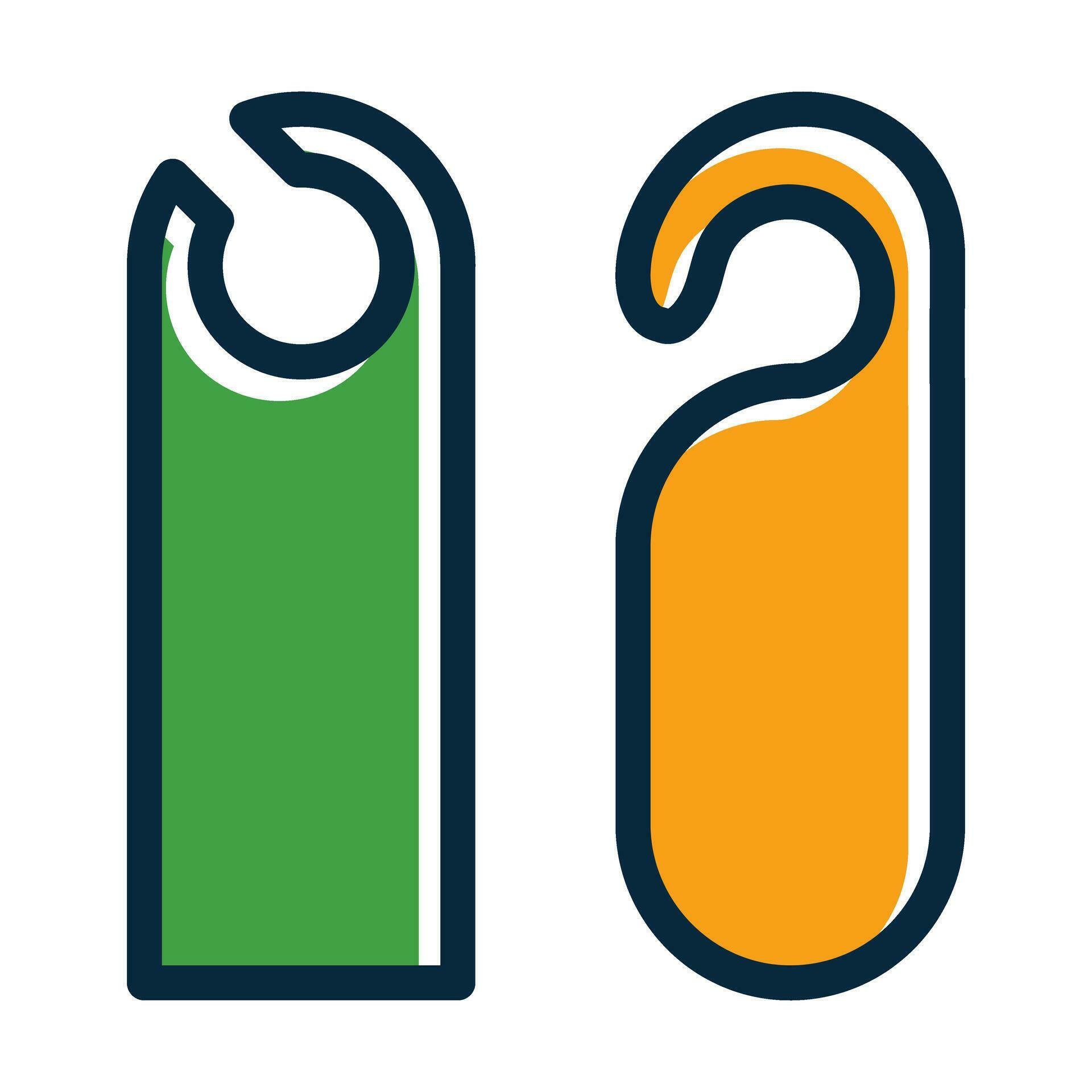 Door Hanger Vector Thick Line Filled Dark Colors 33347131 Vector Art at