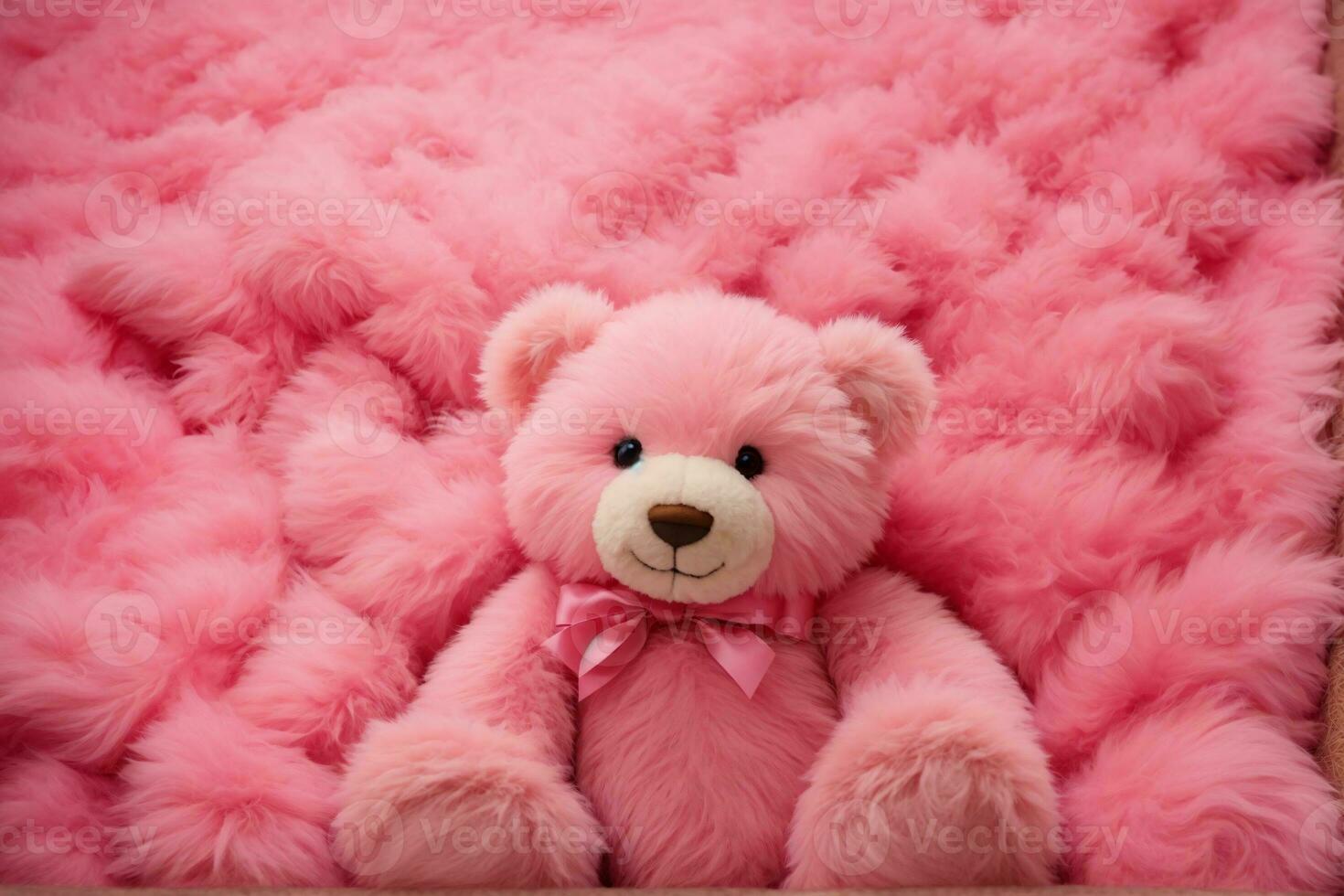 Pink Fluffy Teddy Bear background, Fluffy Teddy Bear Background, Teddy Bear Background, Teddy Bear Wallpaper, AI Generative photo