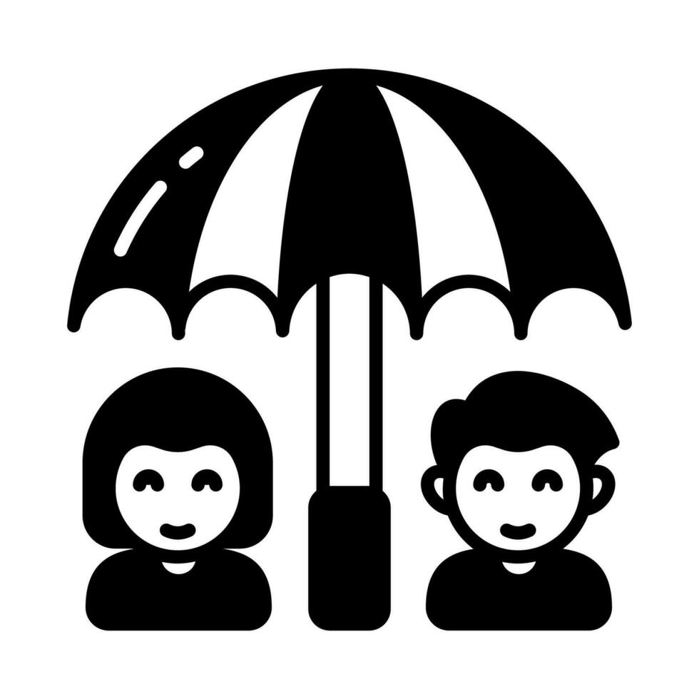 Child Insurance icon in vector. Illustration vector