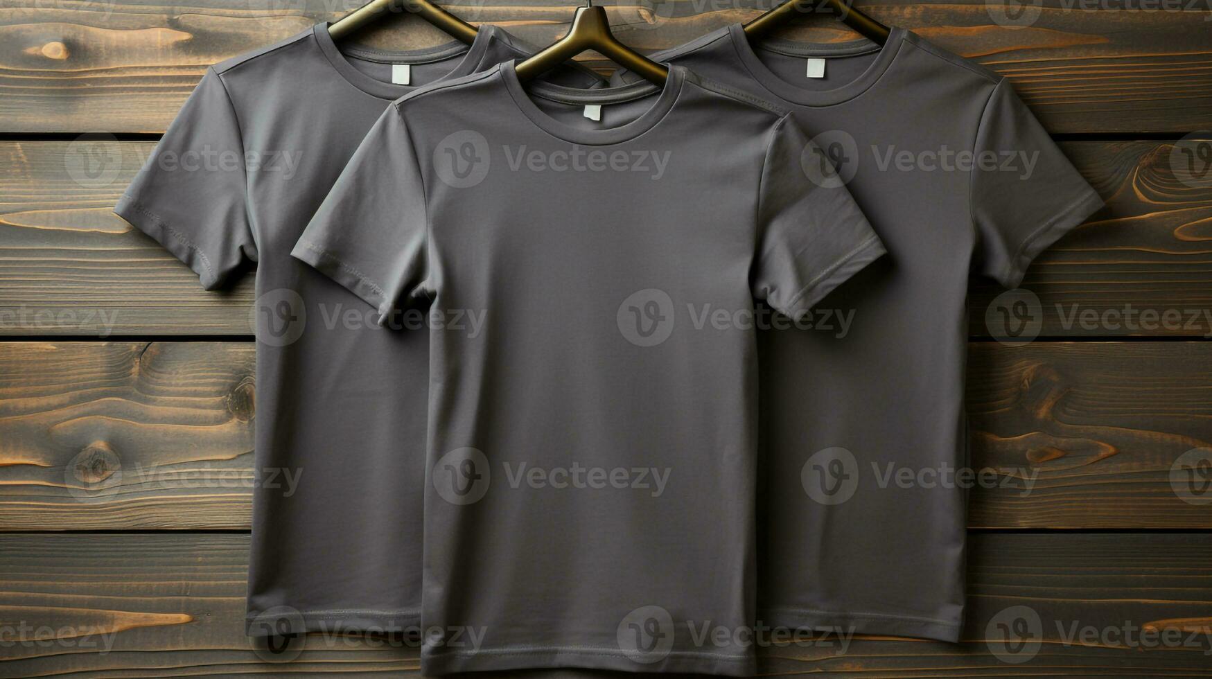 Photo gray tshirts with copy space mockup Generative AI