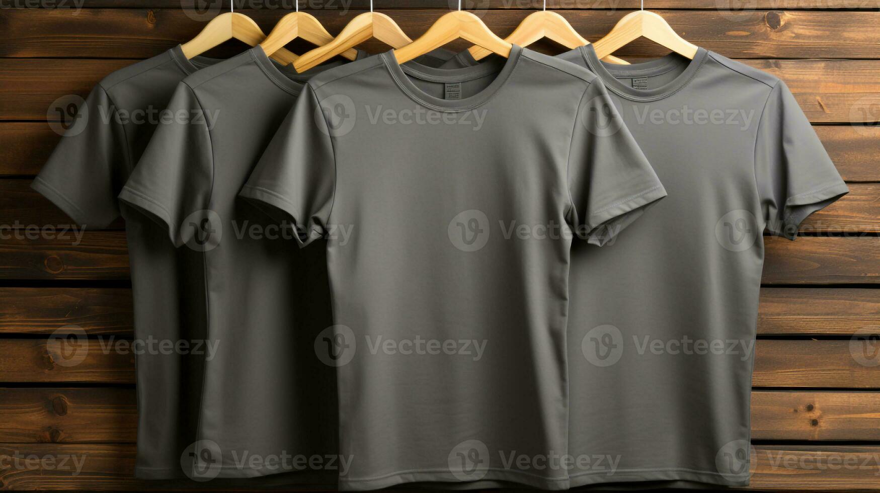 Photo gray tshirts with copy space mockup Generative AI