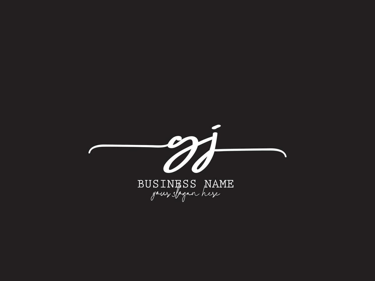 Gj Signature Logo, Initial GJ Luxury Fashion Logo Branding For You vector