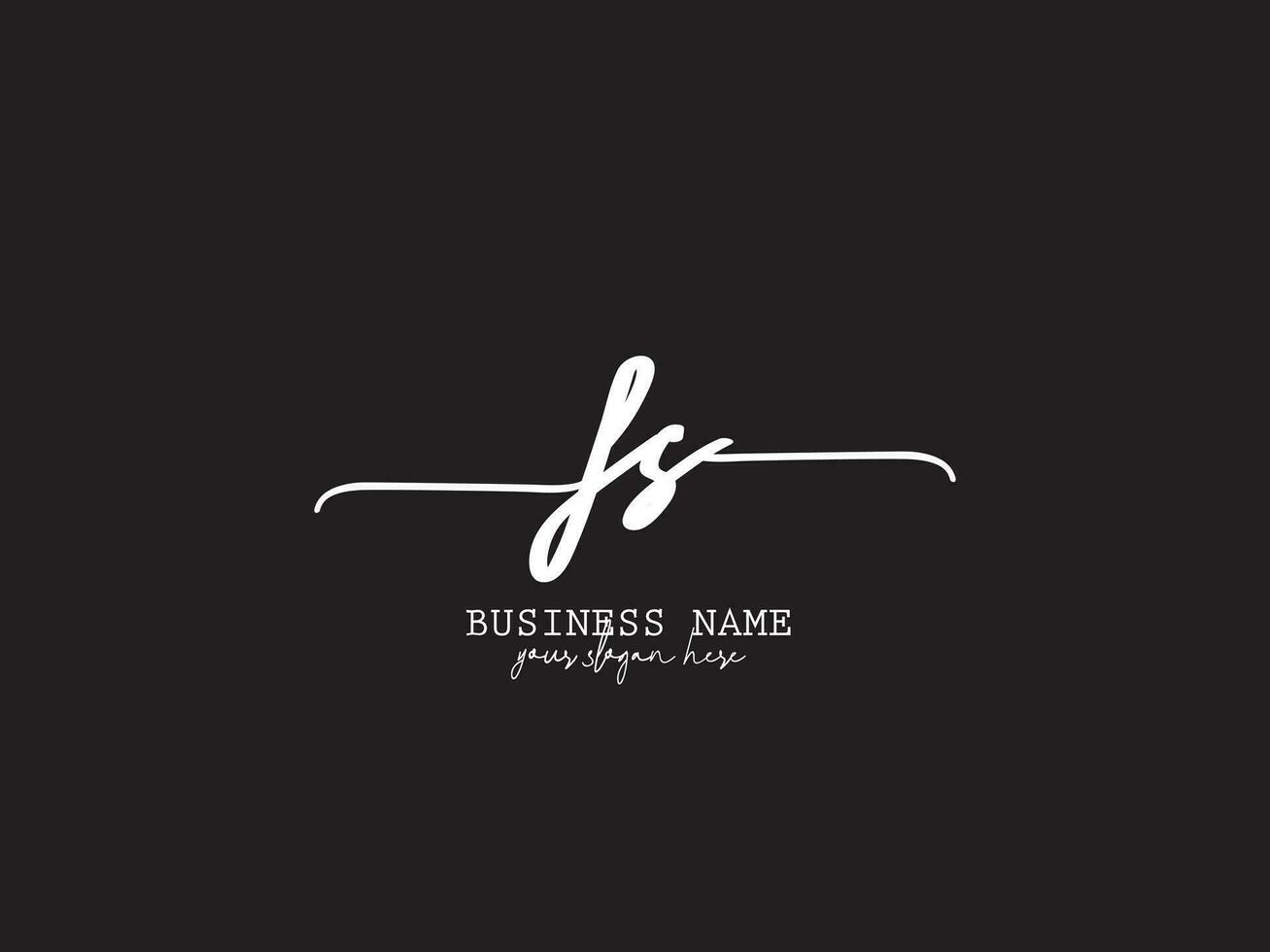 femenino tipografía fs logo marca, lujo fs firma letra logo para tu floral tienda vector