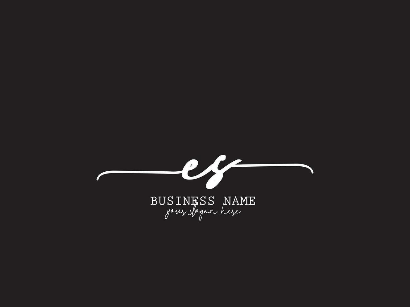 Luxury Es Signature Letter Logo, Modern Feminine ES Logo Icon Design vector