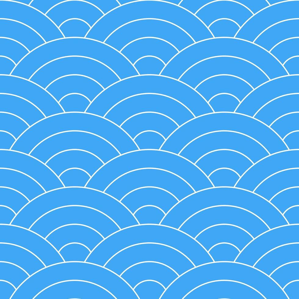 Blue Japanese wave pattern background. Japanese pattern vector. Waves background illustration. for clothing, wrapping paper, backdrop, background, gift card. vector