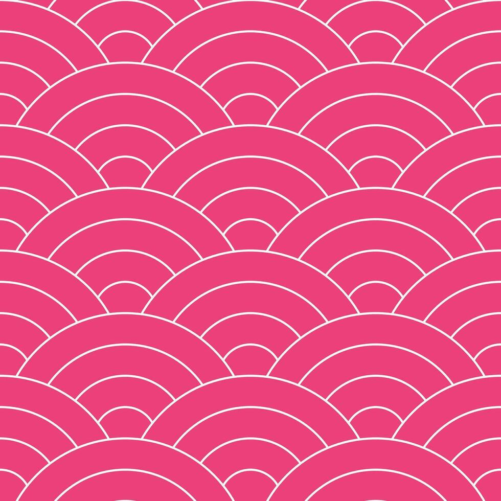 Pink Japanese wave pattern background. Japanese pattern vector. Waves background illustration. for clothing, wrapping paper, backdrop, background, gift card. vector