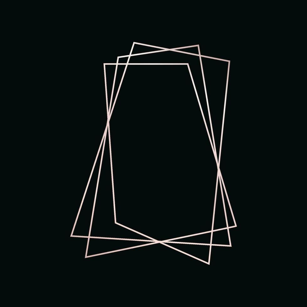 Rose gold geometric polygonal frame 33348489 Vector Art at Vecteezy