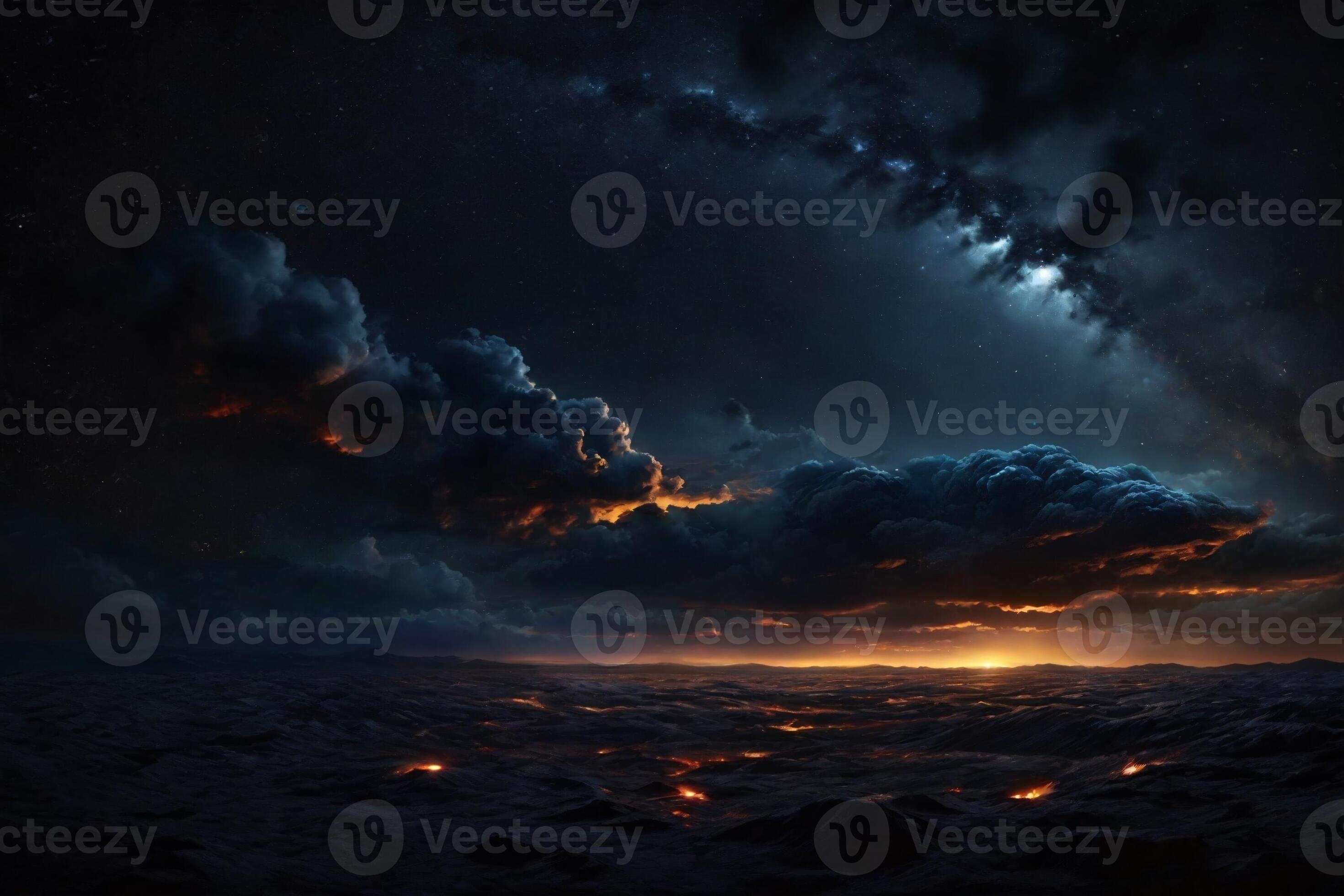 Black Sky Background, Starry Night Background, Night Sky Wallpaper