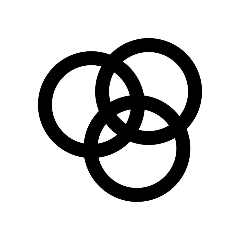 enlace anillos icono en vector. ilustración vector