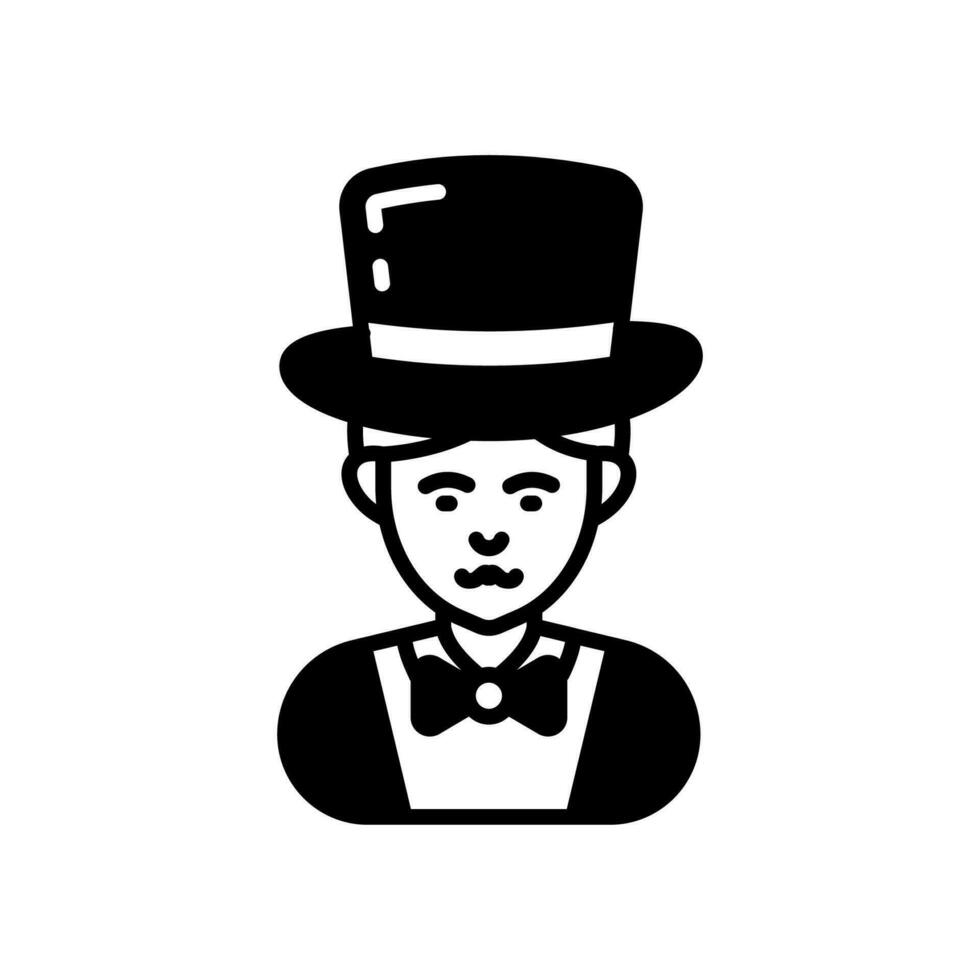 Magician icon in vector. Illustration vector