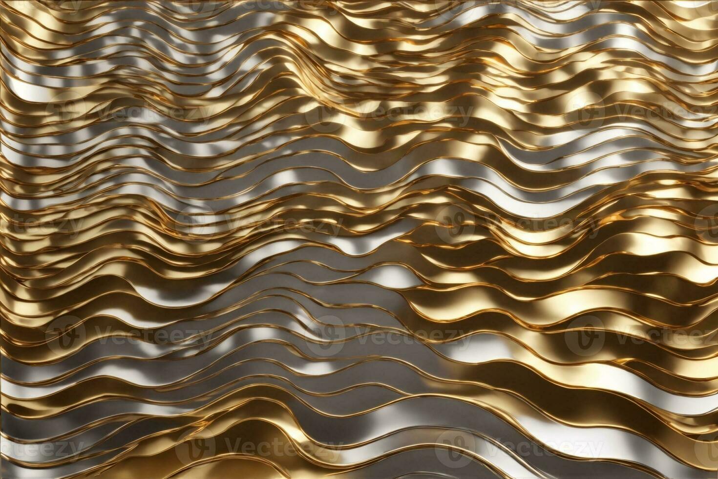 Metal Wavy Background, Metallic Wavy Background, Gold Metallic Liquid Wallpaper, Liquid Metal Background, AI Generative photo