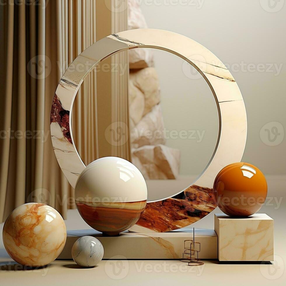 3d rendering flat interior AI Generative photo