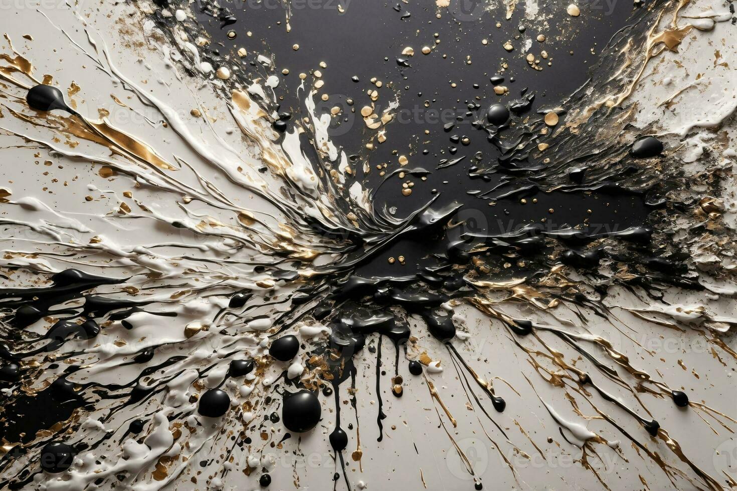 Black Ink Splash Texture Background, Black and Gold Ink Splash Texture Background, Paint Splash Texture Background, AI Generative photo