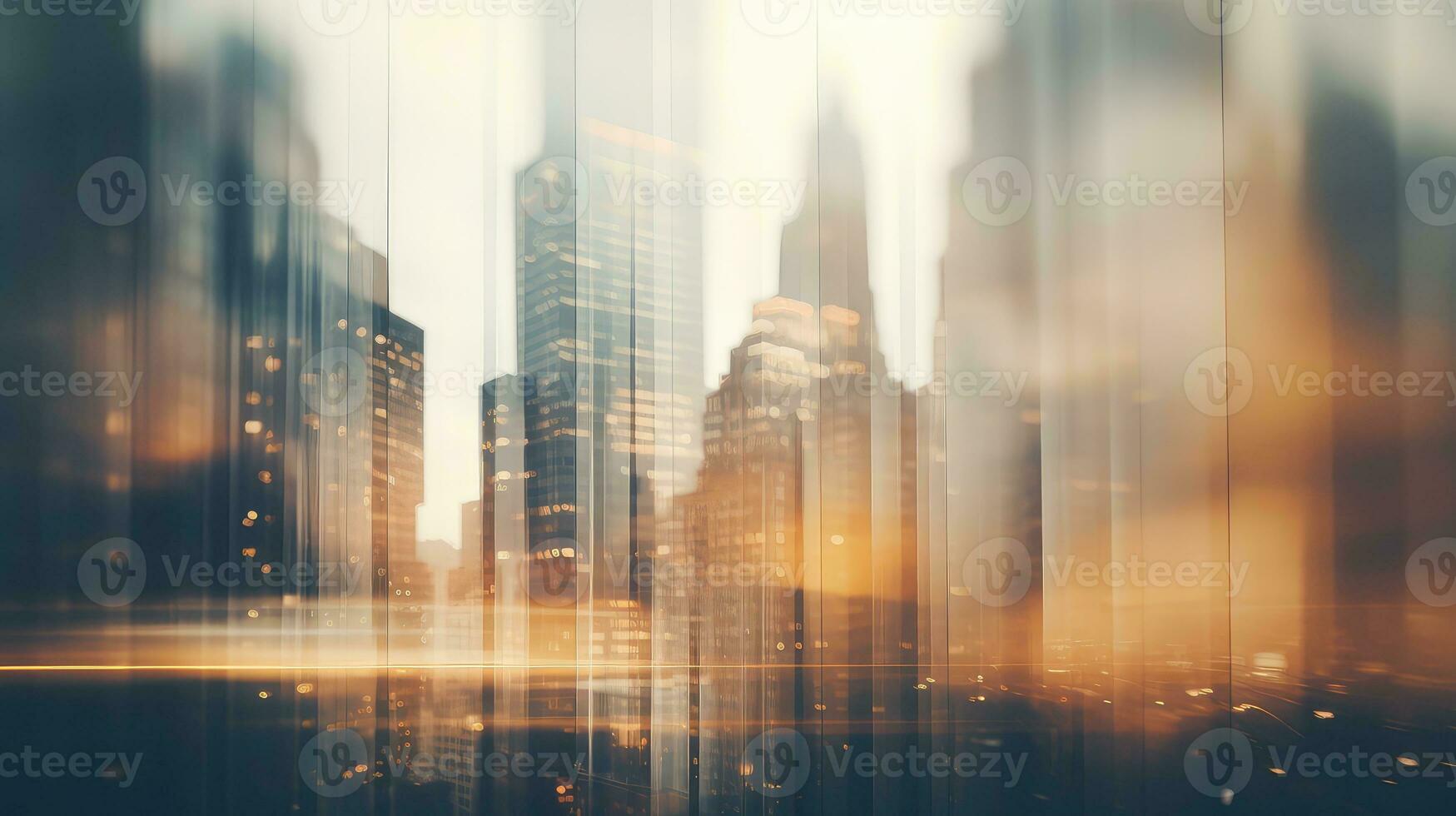 abstract blurry building city background ai generated photo