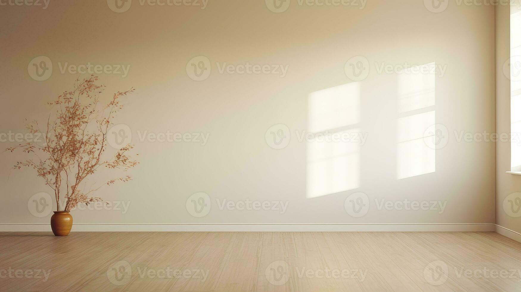 wall empty inside nature background ai generated photo