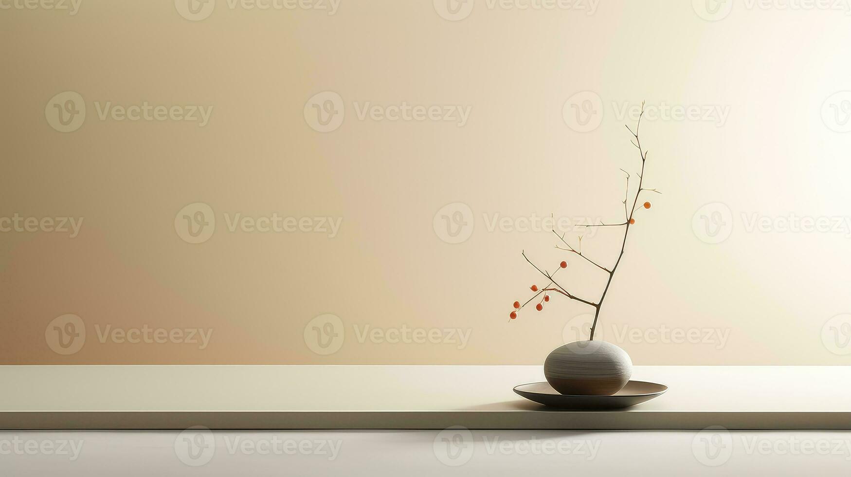 winter abstract soft table background ai generated photo