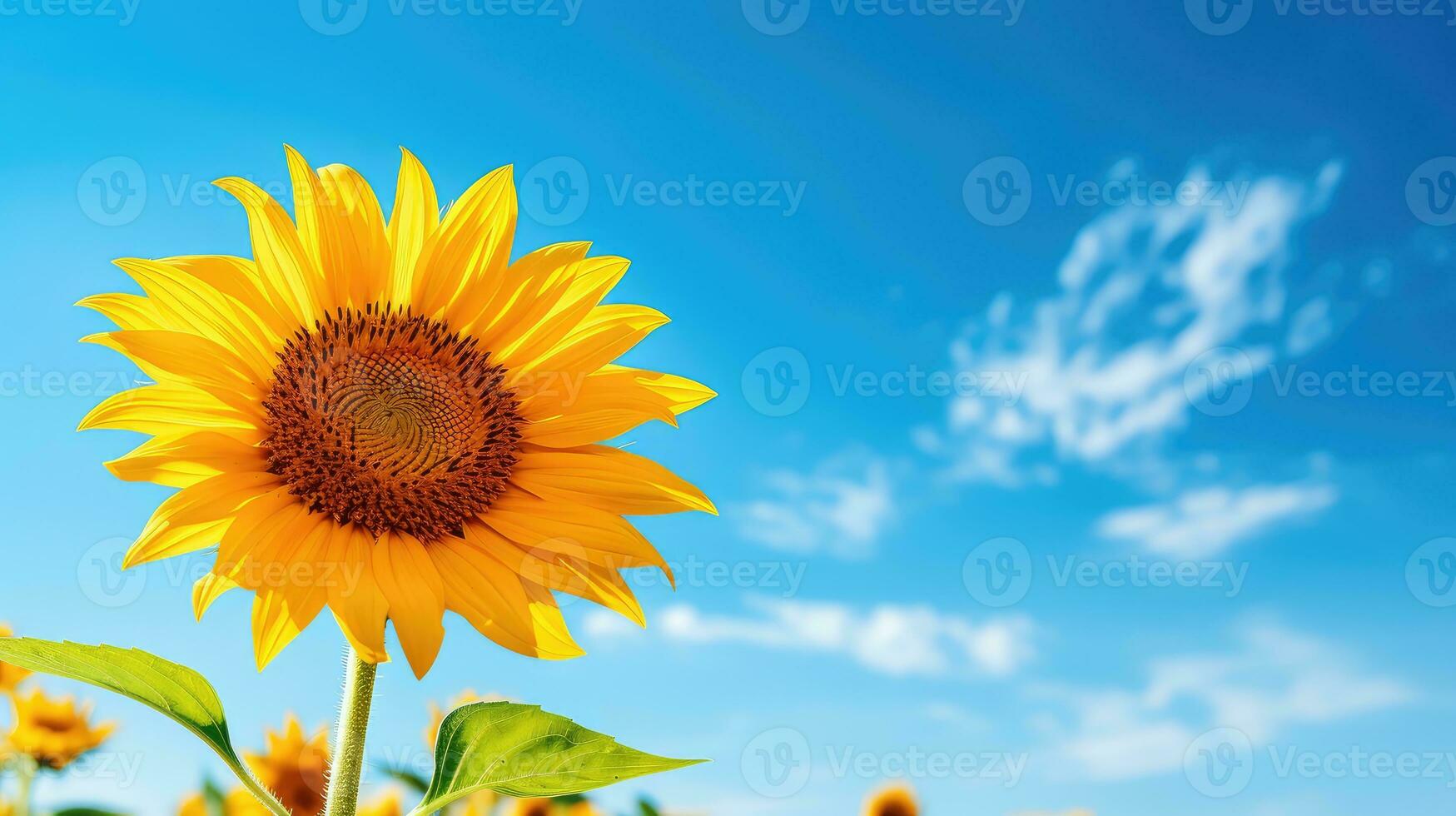 sun summer flower background vibrant ai generated photo