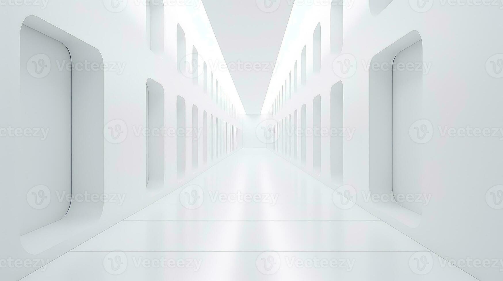 room white wall corridor background ai generated photo