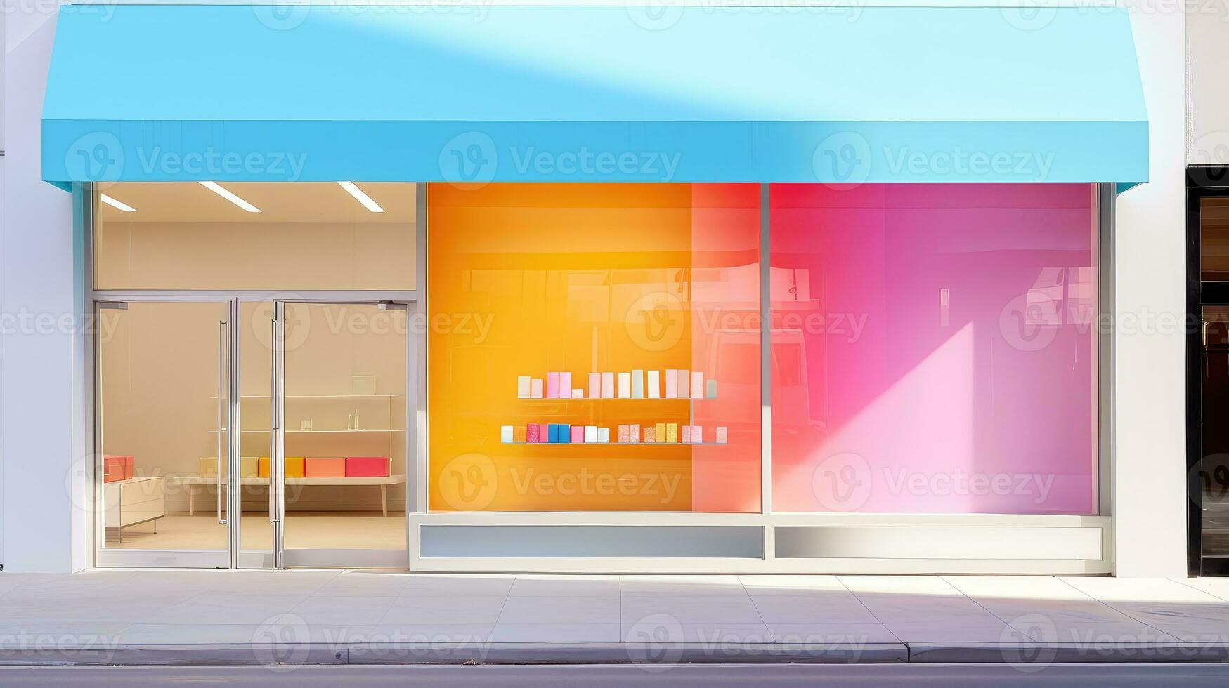 office bright building shop background ai generated photo