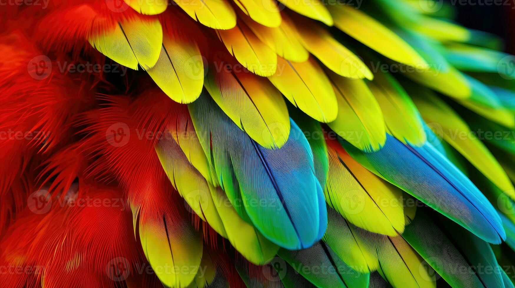 animal color macro parrot background ai generated photo
